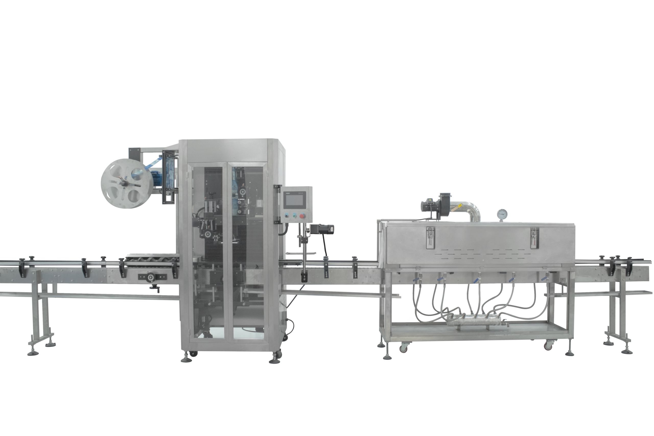 Fully Automatic Servo-Driven Sleeve Labeling & Shrinking Machine for Bottles & Caps-1