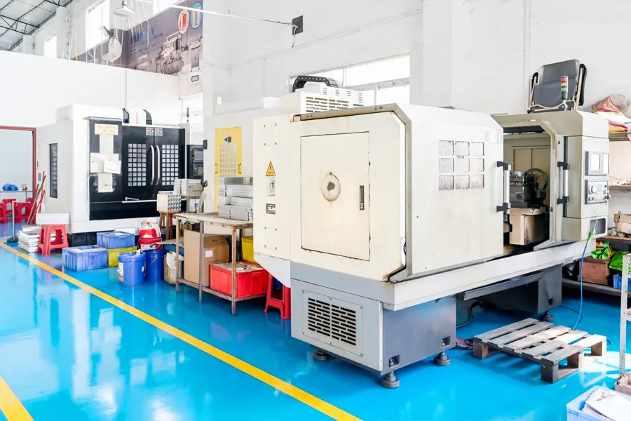 High-end CNC machining equipment producing precision parts for packaging machines